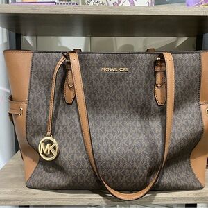 Michael Kors Signature Brown and Tan Tote